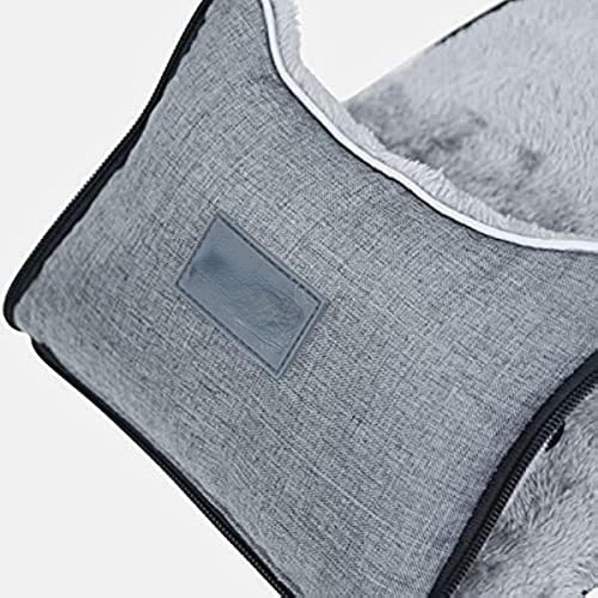 Center Console Dog Car Seat Booster Bed Pet Carrier Travel Bag Gray - Kwikley