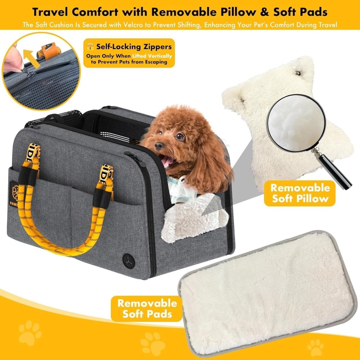 Center Console Dog Car Seat Enclosed Pet Carrier Booster for Small Pets - Kwikley