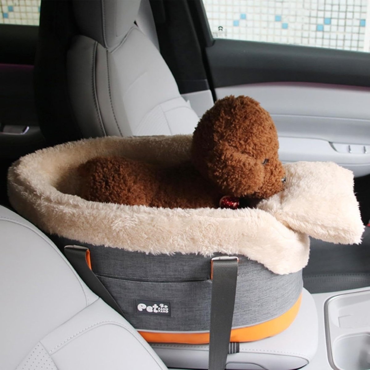 Center Console Dog Car Seat Pet Travel Carrier Bed Small Dogs Cats - Kwikley