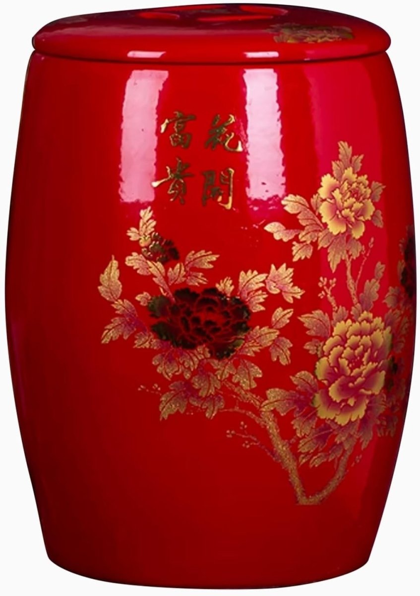 Ceramic Rice Storage Jar 5KG Airtight Grain Container with Lid Handle - Kwikley