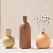 Ceramic Vase Set of 3 Modern Boho Decor Pampas Grass Table Display - Kwikley