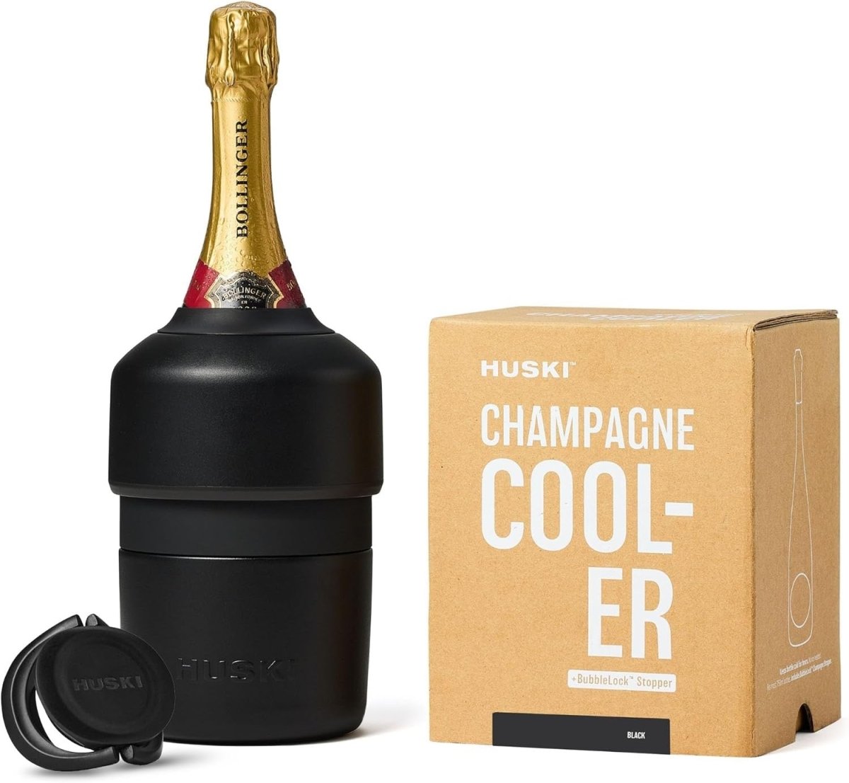 Champagne Wine Bottle Cooler Icicleless Keeps Drinks Cold 6 Hours Black - Kwikley