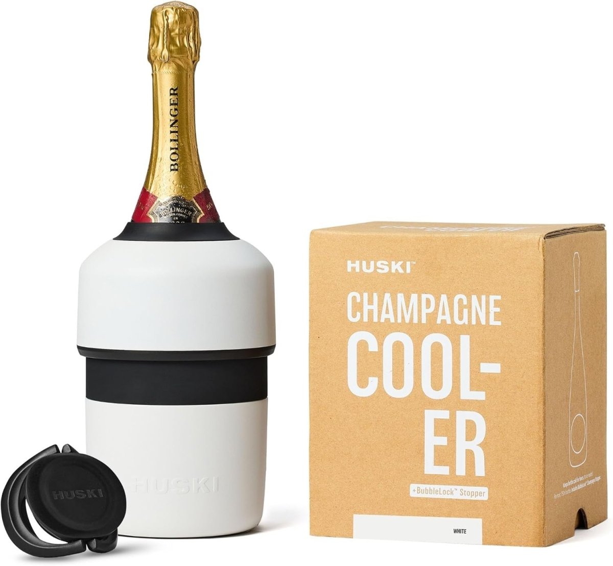 Champagne Wine Bottle Cooler Icicleless Keeps Drinks Cold 6 Hours White - Kwikley