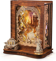 Cinderella 3D Wooden Puzzle LED Storybook Lamp DIY Night Light Decor - Kwikley