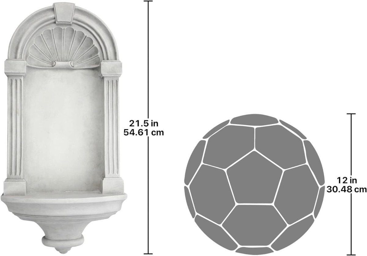 Classical Wall Niche Shelf 54.5cm Antique Stone Display Decor - Kwikley