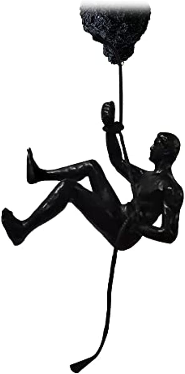 Climbing Man Wall Art Sculptures Set of 6 3D Resin Decor Modern - Kwikley