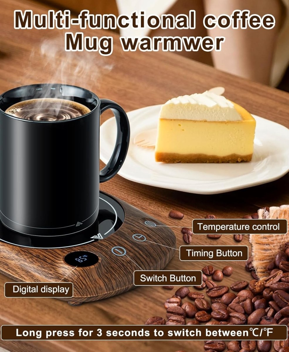 Coffee Mug Warmer 4 Temp Settings Timer Auto Shut Off - Kwikley