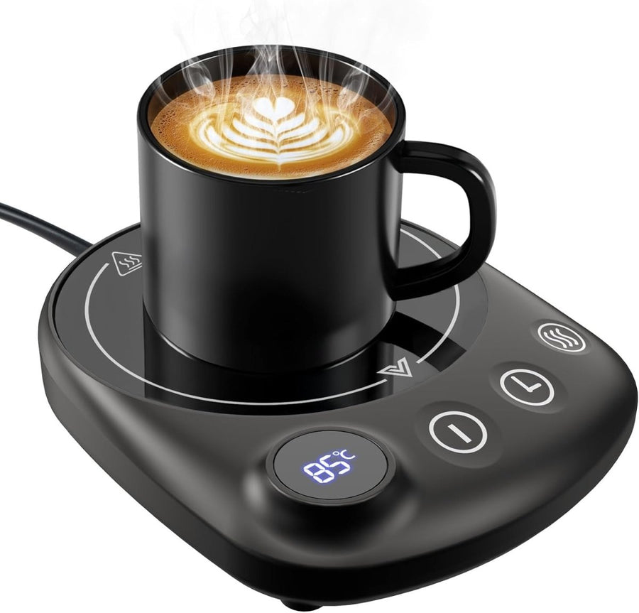 Coffee Mug Warmer 4 Temp Settings Timer Auto Shut Off Black - Kwikley