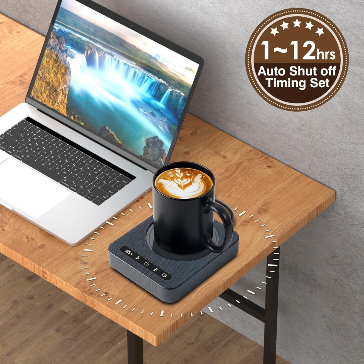 Coffee Mug Warmer Set 4 Temp 12H Timer Desk Heater - Kwikley