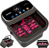 Collapsible Foot Spa Massager Heat Bubble Rollers Timer Temp Control