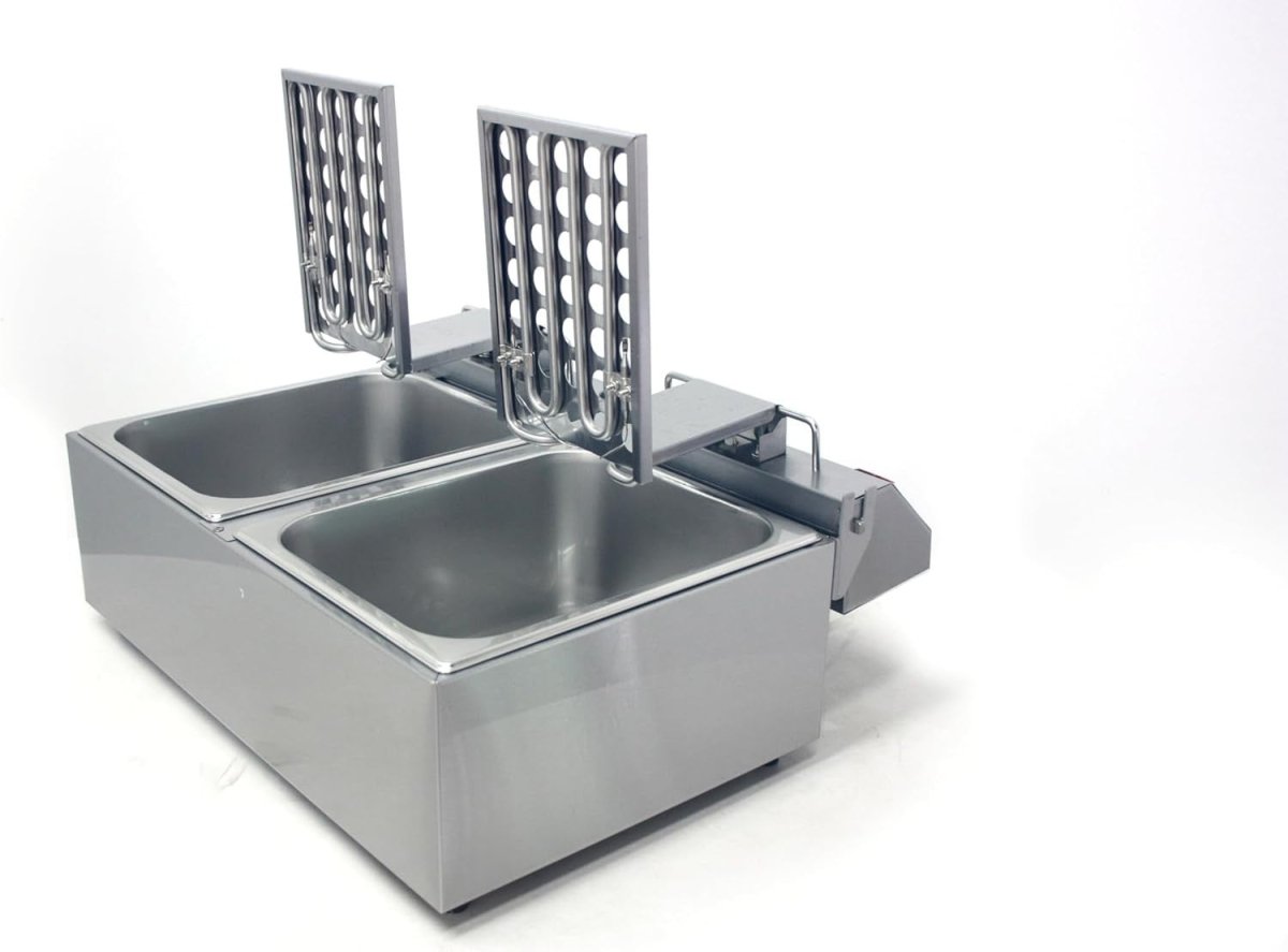 Commercial Electric Double Deep Fryer 20L 6000W Stainless Steel Dual Tank - Kwikley