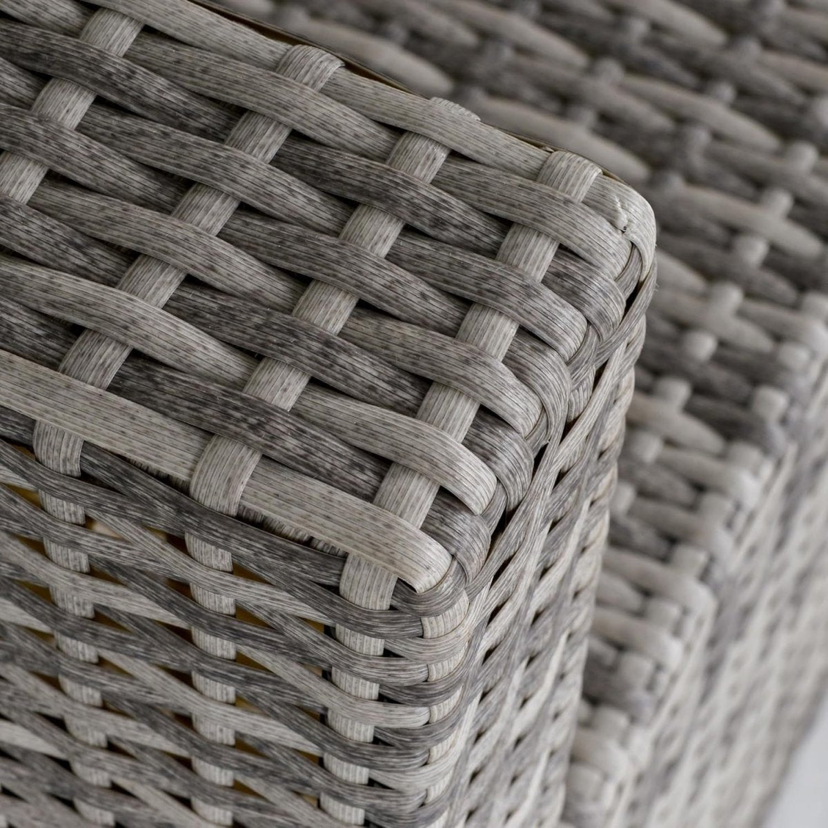 Compact Armless Rattan Lounge Chair with Cushion Modular Garden Relax Seat - Kwikley