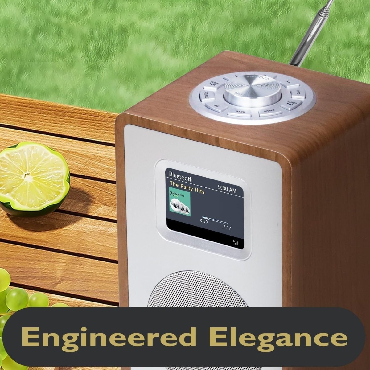 Compact DAB DAB+ FM Radio with Bluetooth, Colour Screen & Dual Alarm - Kwikley