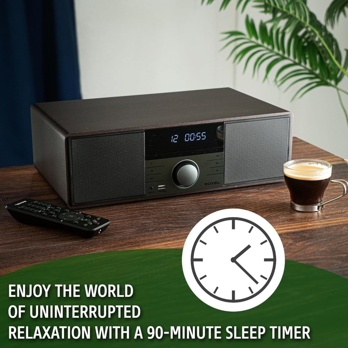 Compact DAB+ HiFi Music System CD Player Bluetooth USB Stereo Radio White LED - Kwikley