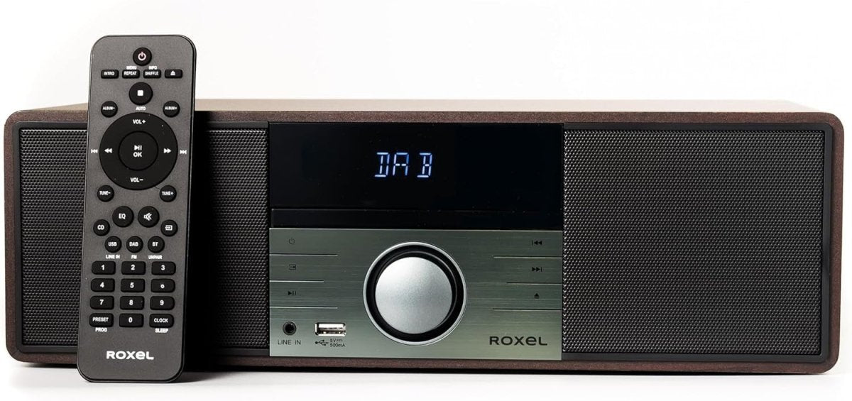 Compact DAB+ HiFi Music System CD Player Bluetooth USB Stereo Radio White LED - Kwikley