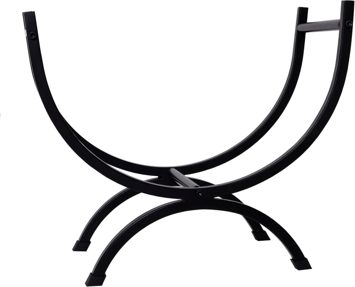 Compact Log Holder with Antique Finish – Secure Firewood Storage Rack - Kwikley