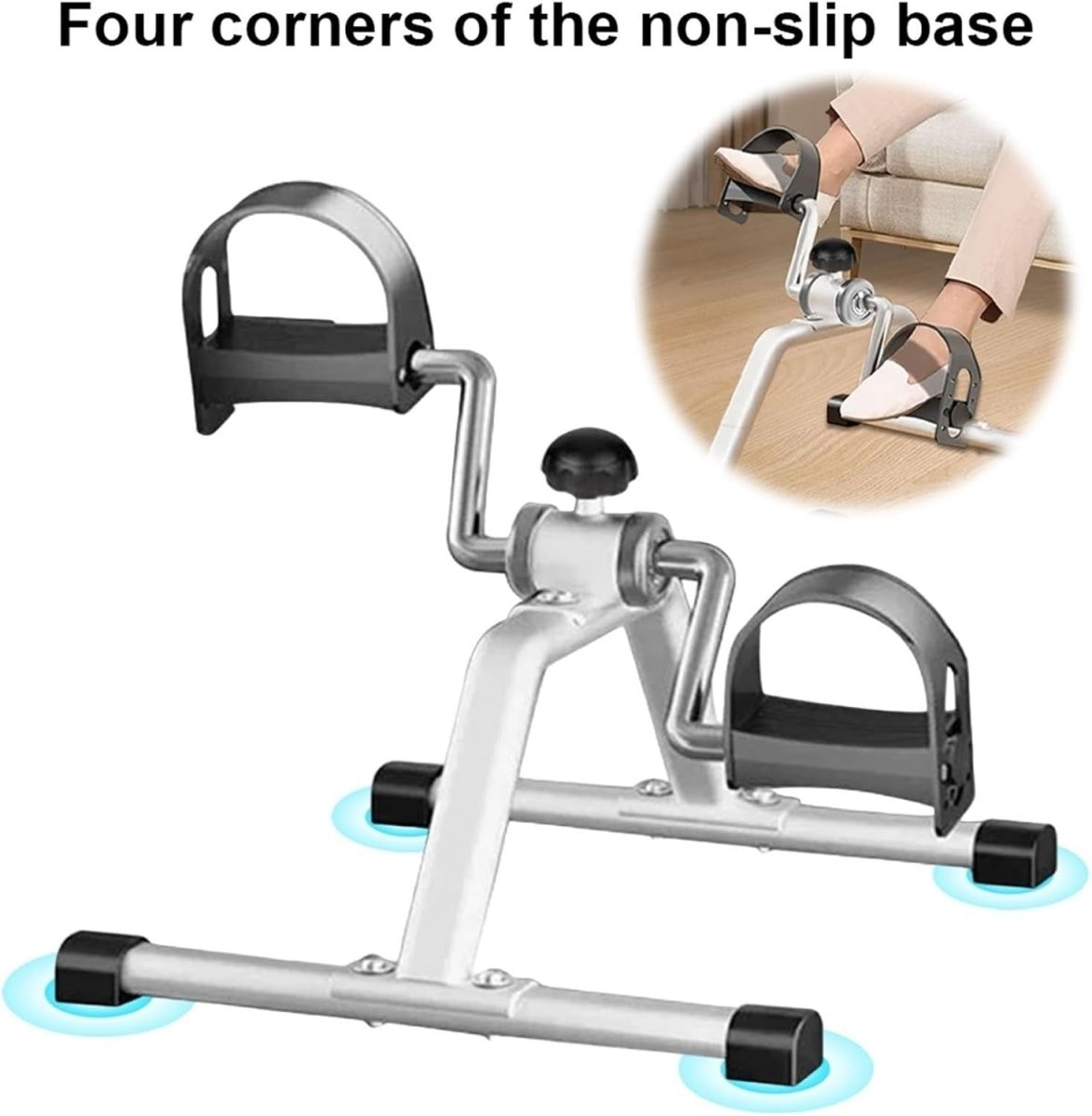 Compact Mini Pedal Exerciser Portable Under Desk Foot Cycle - Kwikley