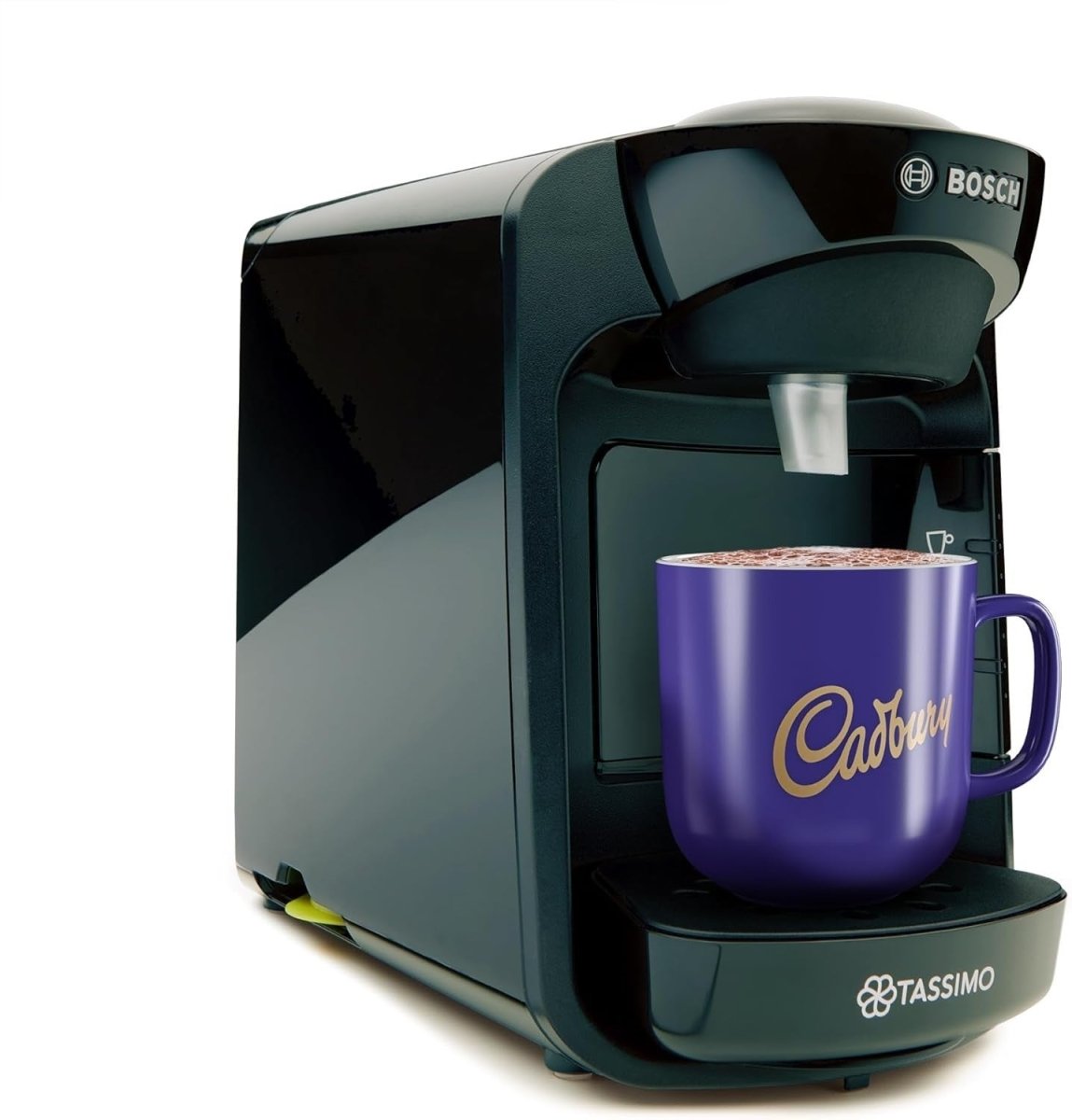 Compact Pod Coffee Machine 0.8L | One - Touch Brew | Auto Clean | 1300W Black - Kwikley