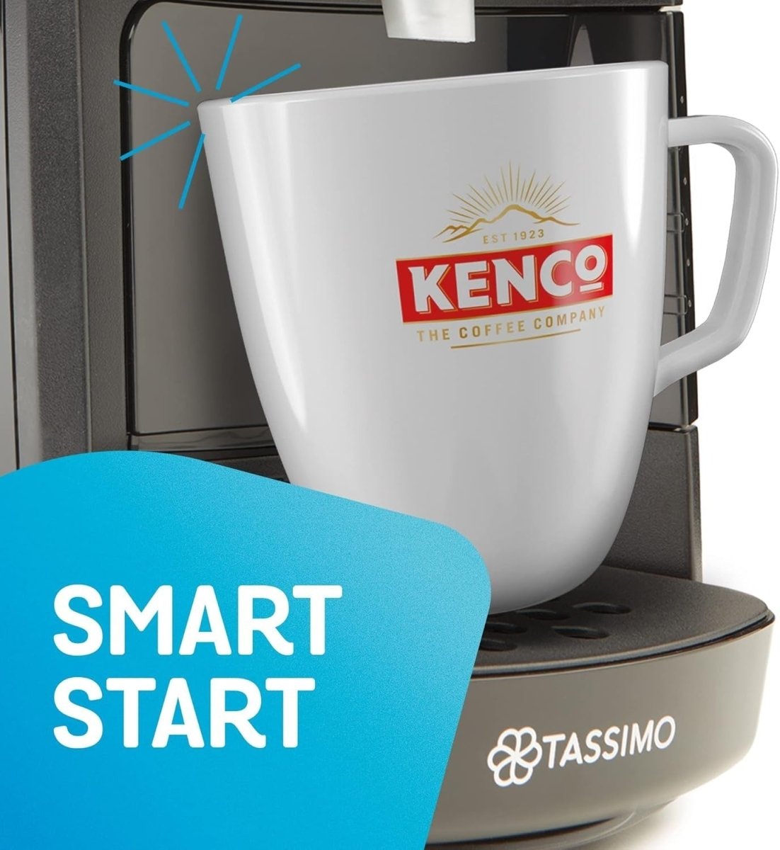 Compact Pod Coffee Machine 0.8L | One - Touch Brew | Auto Clean | 1300W Black - Kwikley