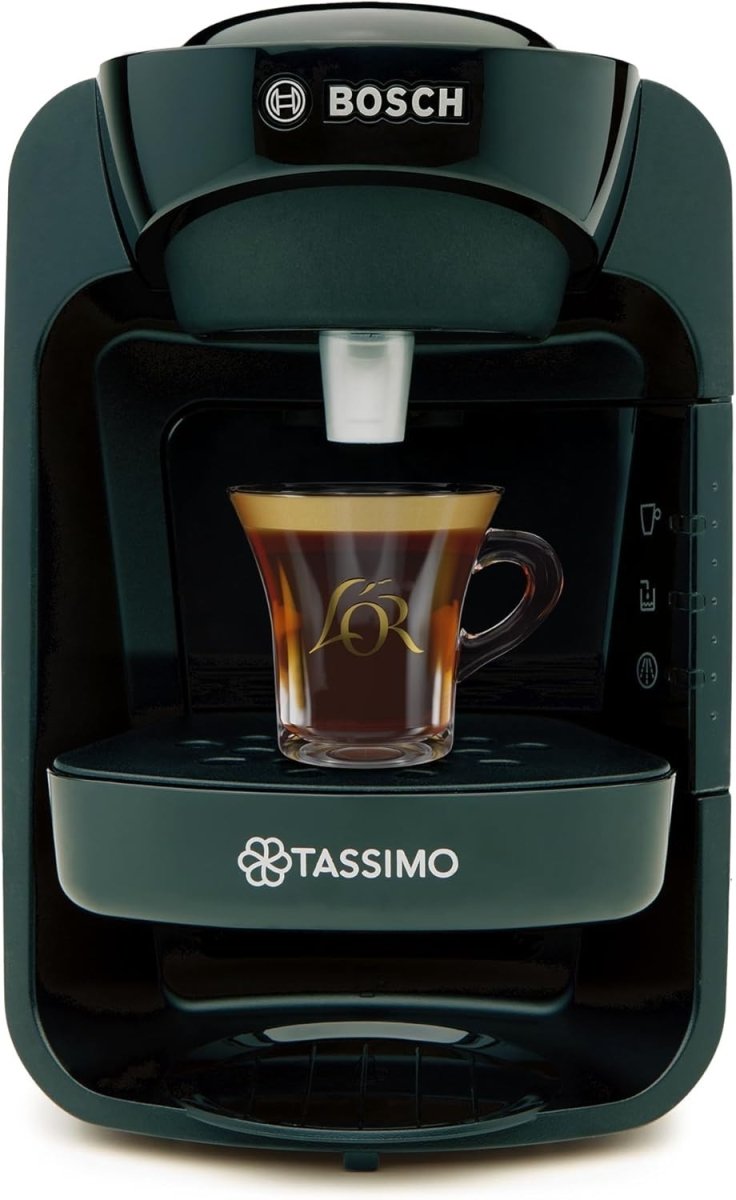 Compact Pod Coffee Machine 0.8L | One - Touch Brew | Auto Clean | 1300W Black - Kwikley