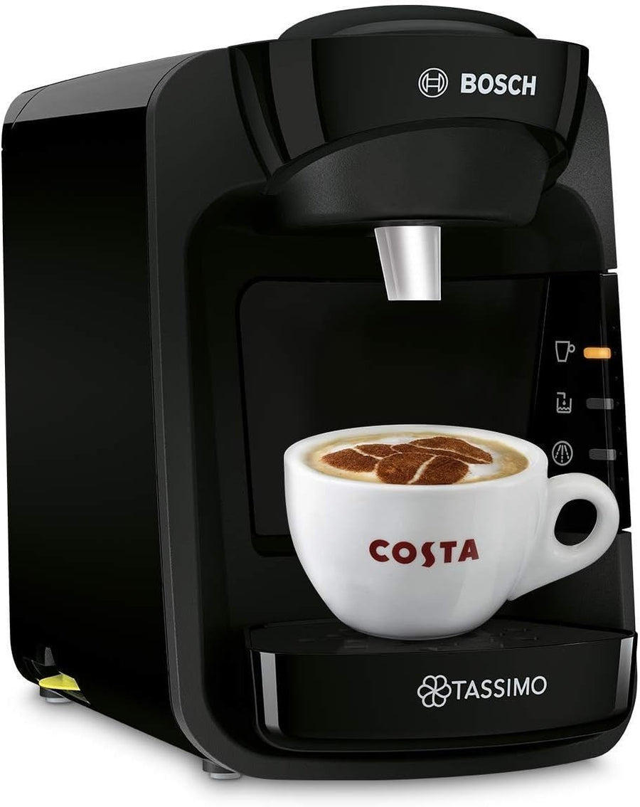 Compact Pod Coffee Machine 0.8L | One - Touch Brew | Auto Clean | 1300W Black - Kwikley