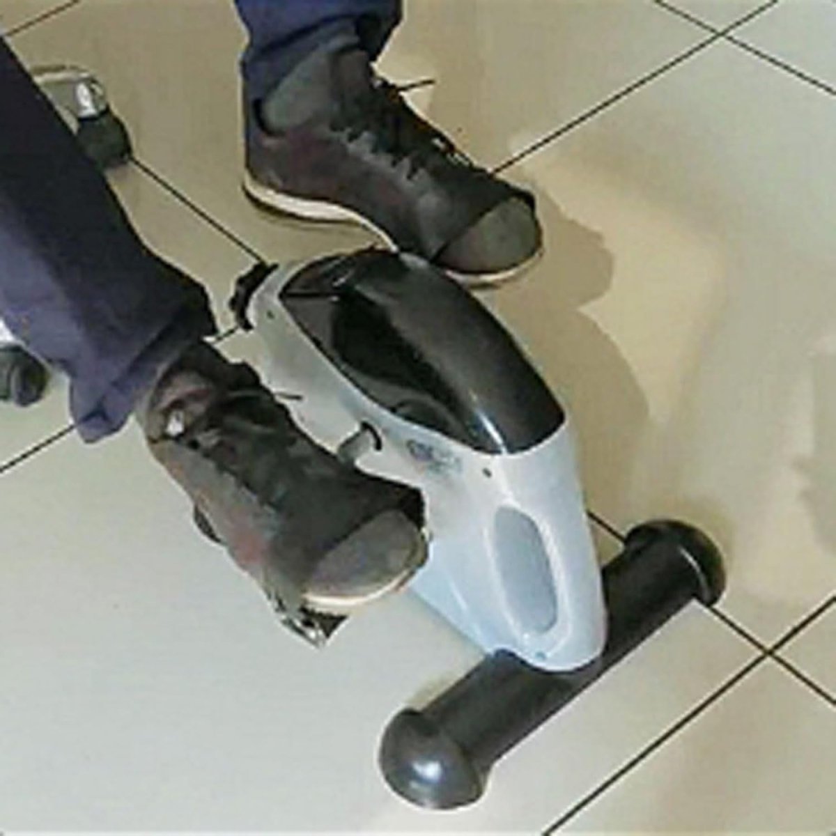 Compact Under Desk Pedal Exerciser LCD Adjustable Rehab Arm Leg - Kwikley
