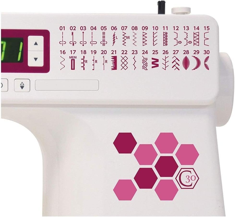 Computerised Sewing Machine 30 Stitches LCD Display Free Arm - Kwikley