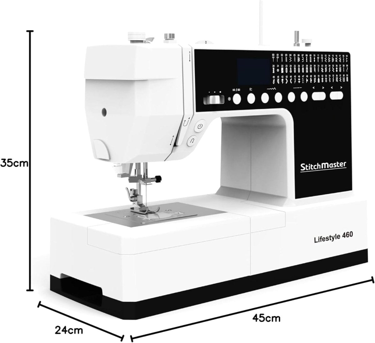 Computerised Sewing Quilting Machine 60 Stitch LCD Free Arm 1300SPM - Kwikley