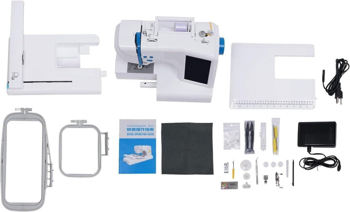 Computerized Embroidery Sewing Machine LCD Touch Screen USB 75 Designs - Kwikley