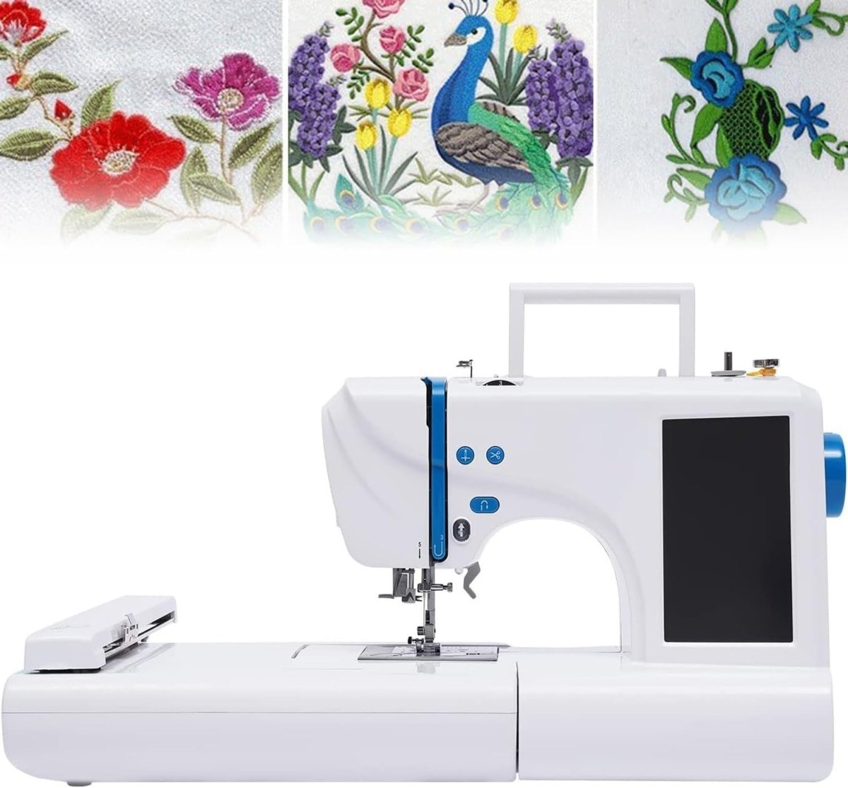 Computerized Embroidery Sewing Machine LCD Touch Screen USB 75 Designs - Kwikley
