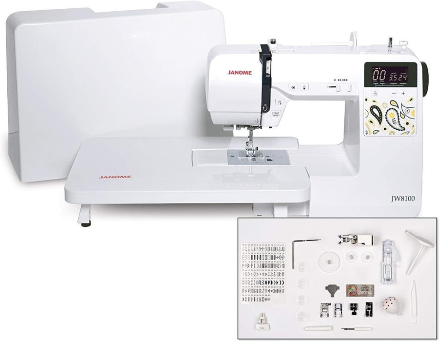 Computerized Sewing Machine 100 Stitches Extension Table Metal Frame - Kwikley