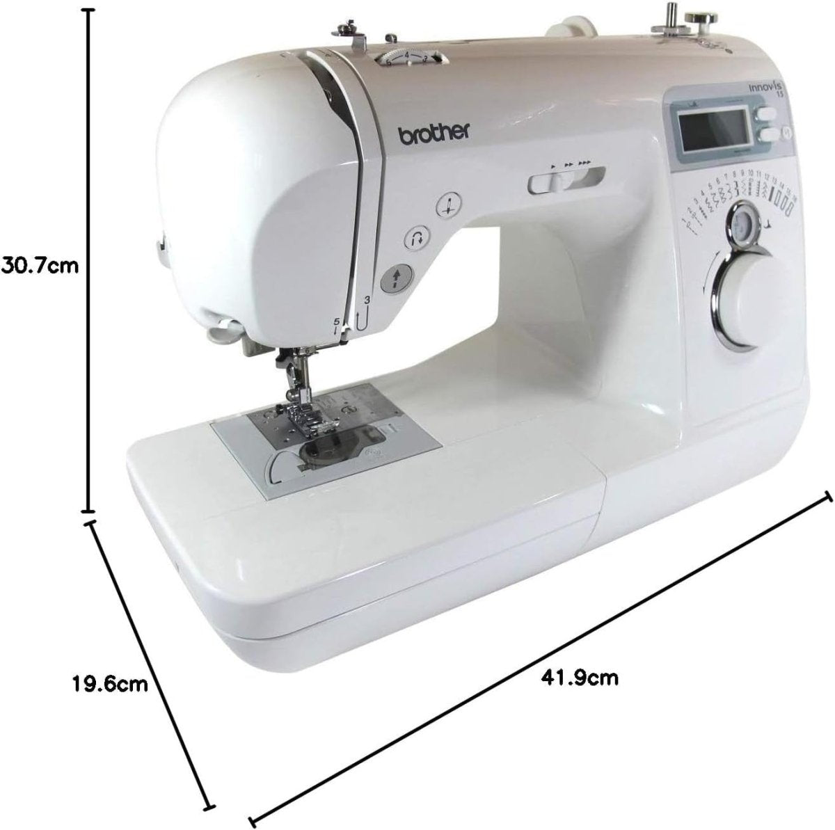 Computerized Sewing Machine 16 Stitches LCD Auto Threader White - Kwikley