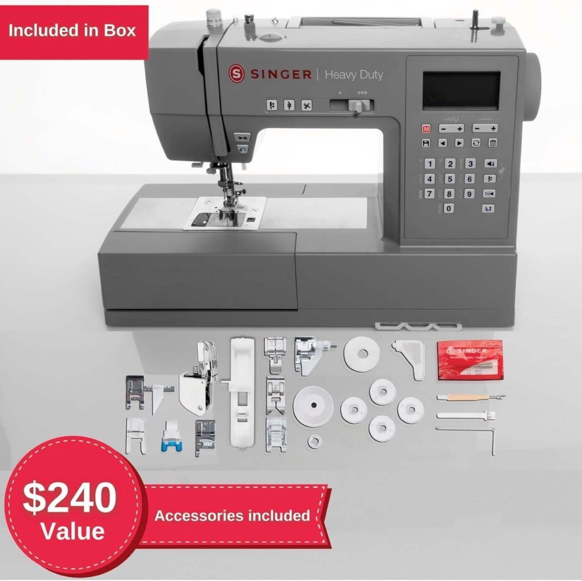 Computerized Sewing Machine 586 Stitch Apps LCD Screen Heavy Duty - Kwikley