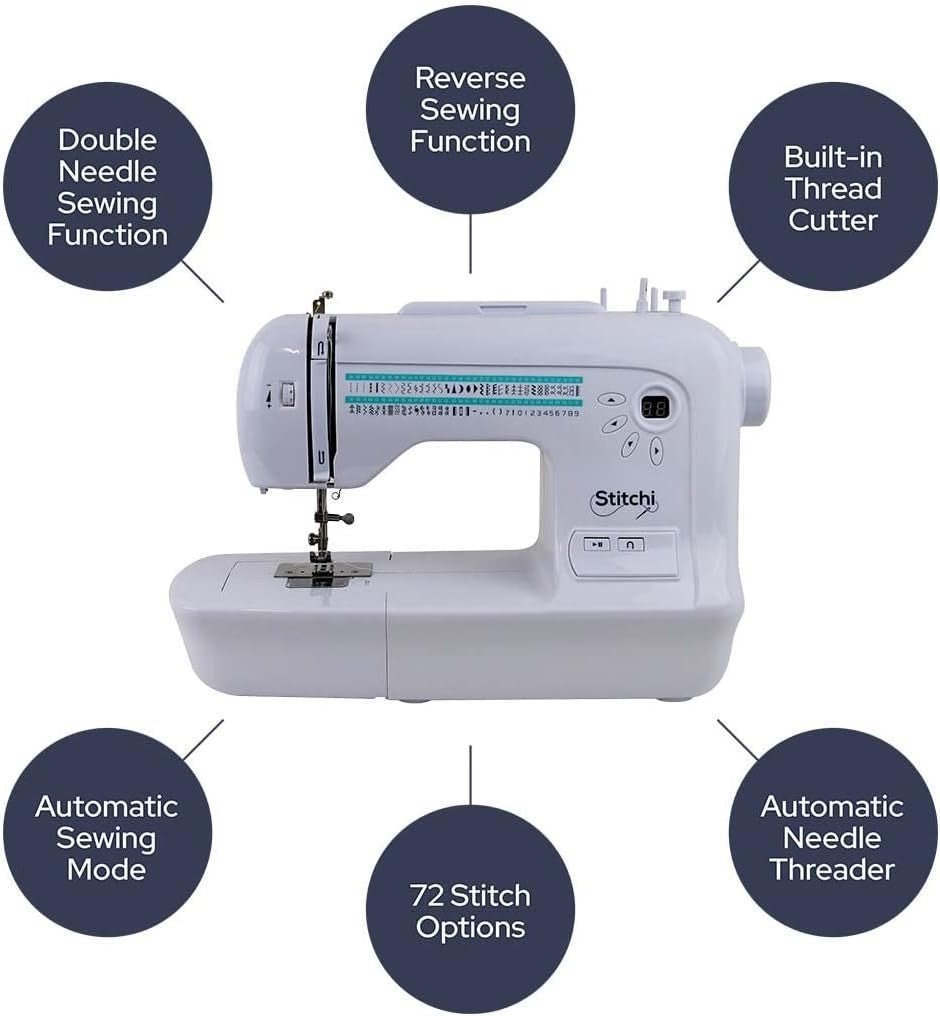 Computerized Sewing Machine 72 Stitches Auto Mode Thread Cutter - Kwikley