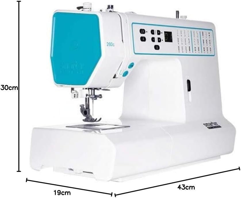 Computerized Sewing Machine Easy Stitch Selection LED Free Arm White - Kwikley