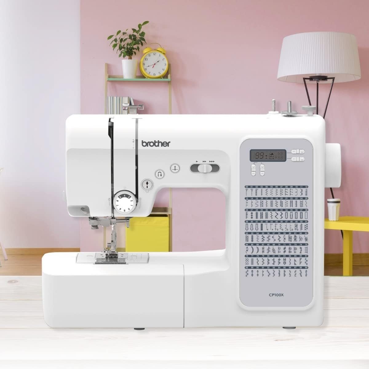 Computerized Sewing Quilting Machine 100 Stitches Wide Table White - Kwikley