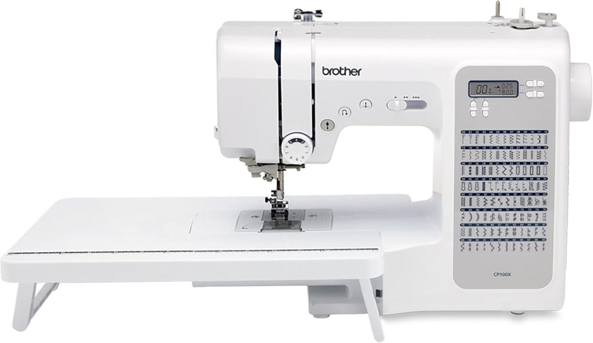 Computerized Sewing Quilting Machine 100 Stitches Wide Table White - Kwikley
