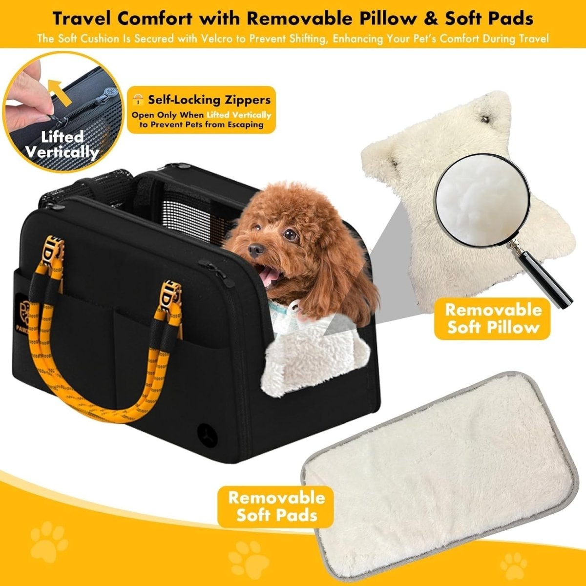 Console Dog Car Seat Enclosed Pet Carrier Booster Small Dogs Cats 12lb - Kwikley