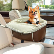 Console Dog Car Seat Small Dog Booster Seat Safety Belt Storage Bag - Kwikley