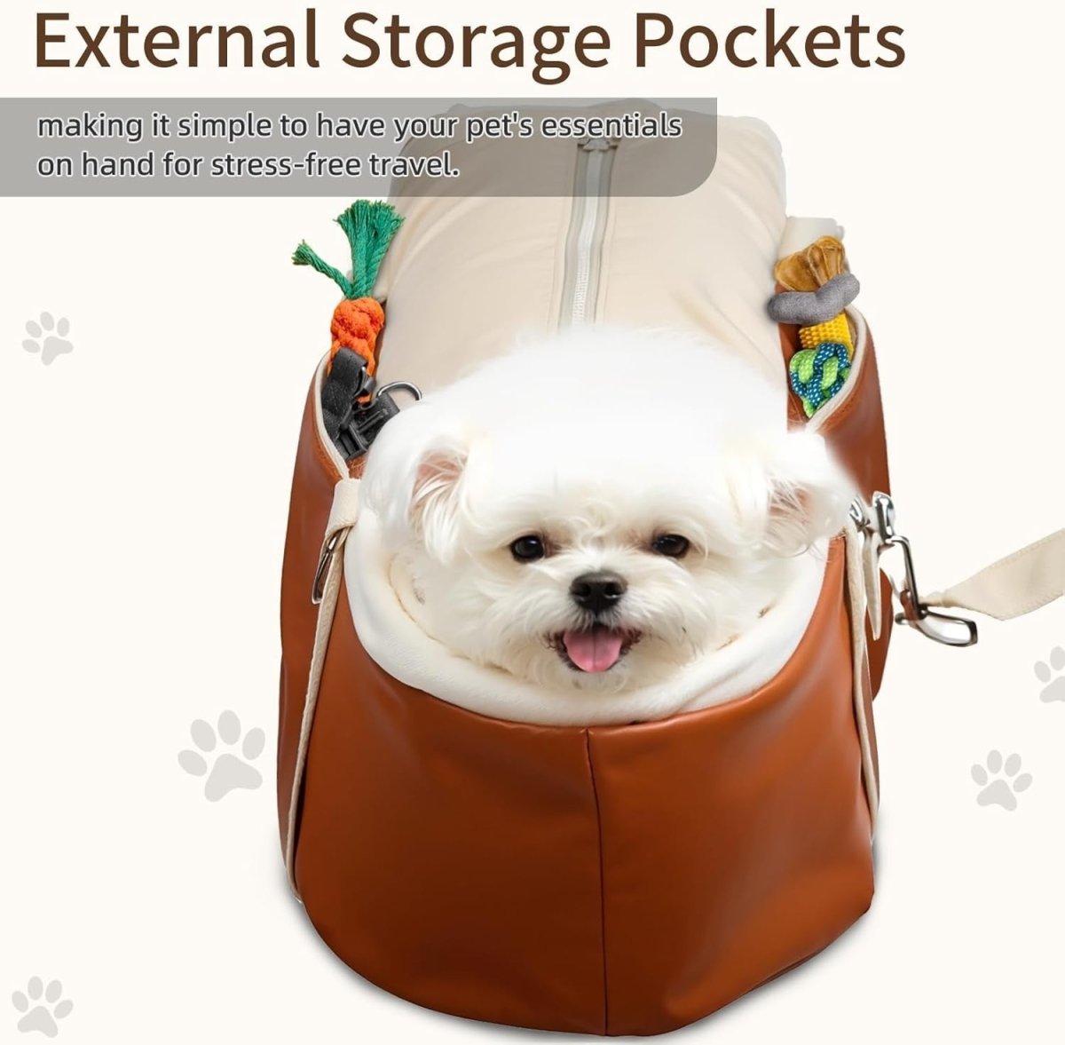 Console Dog Car Seat Small Dog Booster Seat Safety Belt Storage Bag - Kwikley