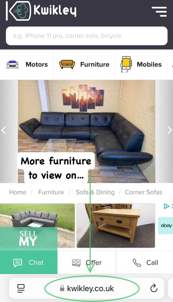 Contemporary Grey Fabric Corner Sofa (PTP) - Kwikley