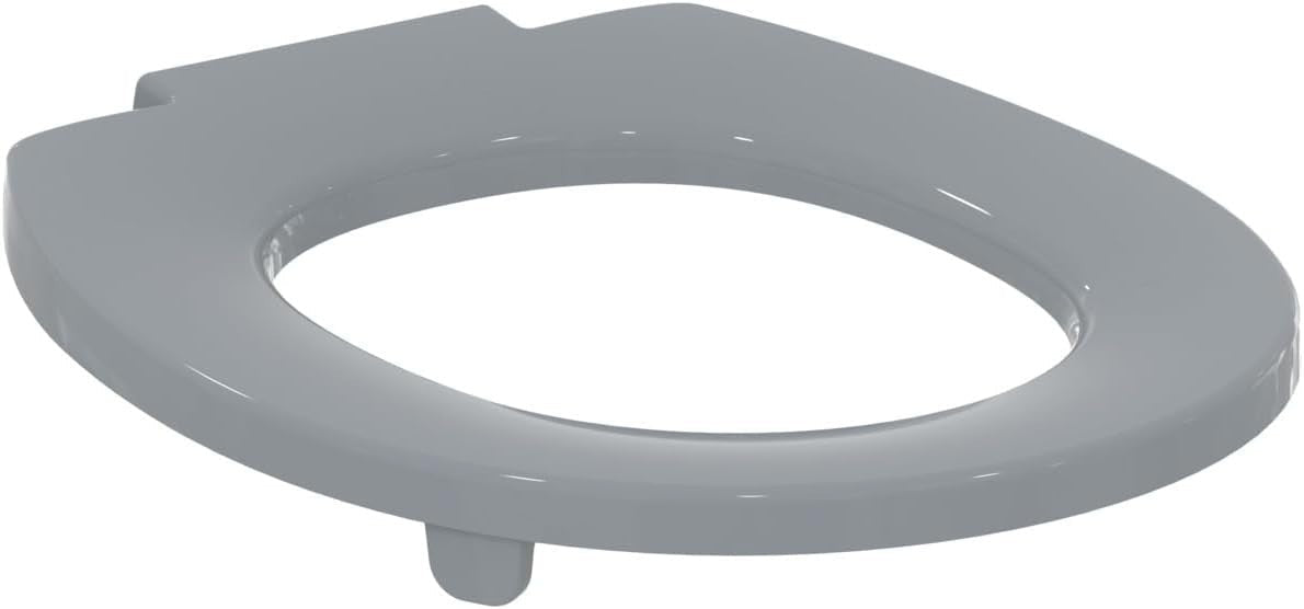 Contour 21+ WC Ring Toilet Seat Grey Durable Top Fix Hinges - Kwikley