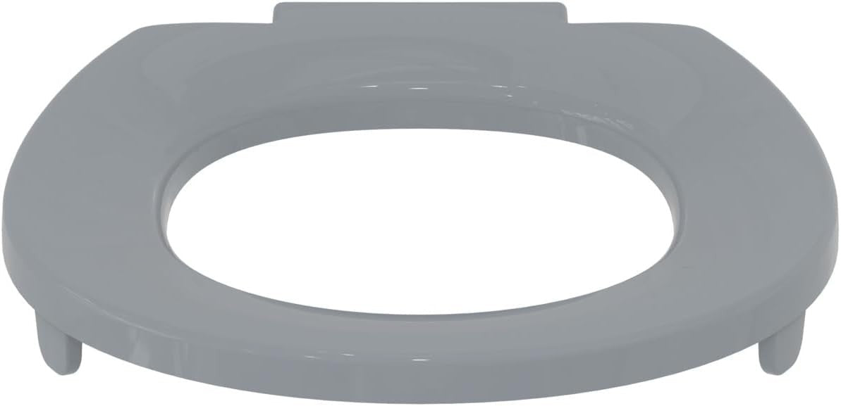 Contour 21+ WC Ring Toilet Seat Grey Durable Top Fix Hinges - Kwikley