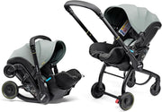 Convertible Baby Car Seat Stroller 0+ 3 Recline Travel System Green - Kwikley