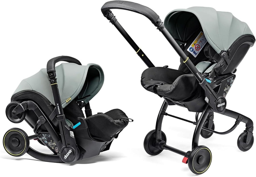 Convertible Baby Car Seat Stroller 0+ 3 Recline Travel System Green - Kwikley