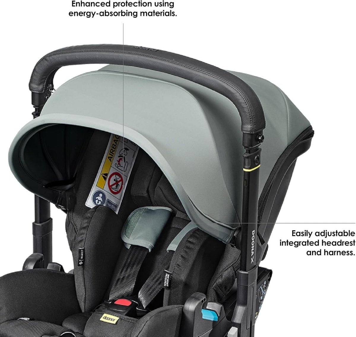 Convertible Baby Car Seat Stroller 0+ 3 Recline Travel System Green - Kwikley