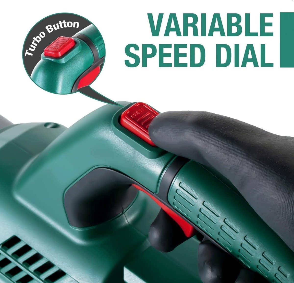 Cordless Leaf Blower 20V 4.0Ah Garden Cleaner 2 Speed High Power - Kwikley