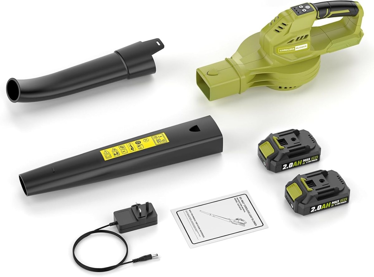 Cordless Leaf Blower 20V Batteries 3 Speed Lightweight Handheld - Kwikley