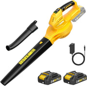 Cordless Leaf Blower 20V Dual Batteries 218CFM 3 Speed Lightweight Handheld - Kwikley