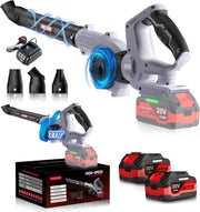 Cordless Leaf Blower 20V Dual Battery 160MPH 3 Speed Rotatable - Kwikley